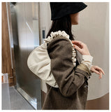 韓國熱賣 百搭人氣手袋  春夏新款 甜美簡約設計波浪彈弓百搭磁扣手挽／肩背包
