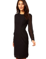 Pencil Dress With Ruched Side Panels
