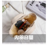 日韓熱賣 簡約百搭 梯形帆布磁扣手挽袋 / 手提包
