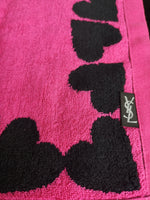 Pink Heart Cotton Towel
