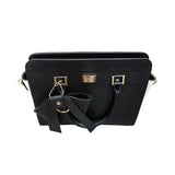 Rosette Black Handbag