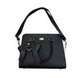 Rosette Black Handbag