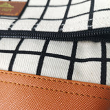 Handmade Canvas Grid Bag