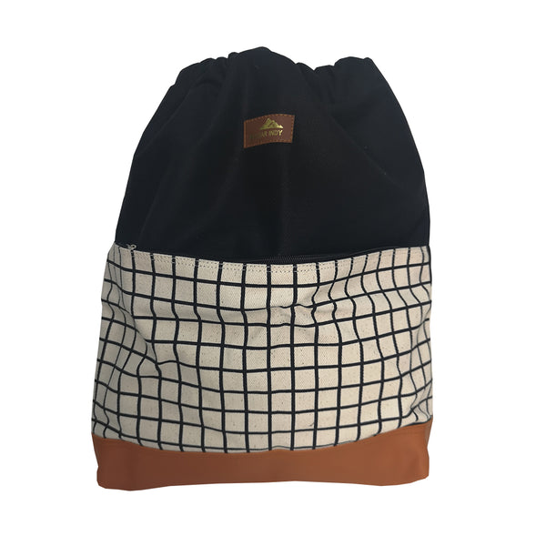 Handmade Canvas Lattice Backpack