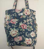 Handmade Flower Print Canvas Bag