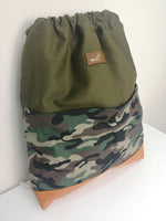 Handmade Canvas Camouflage Backpack