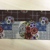 日本手工紡織品花卉圖案圍巾