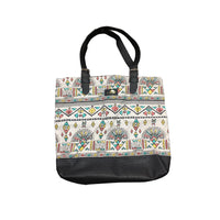 Handmade Canvas with PU Handbag