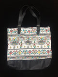 Handmade Canvas with PU Handbag