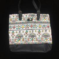 Handmade Canvas with PU Handbag