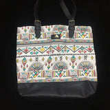 Handmade Canvas with PU Handbag